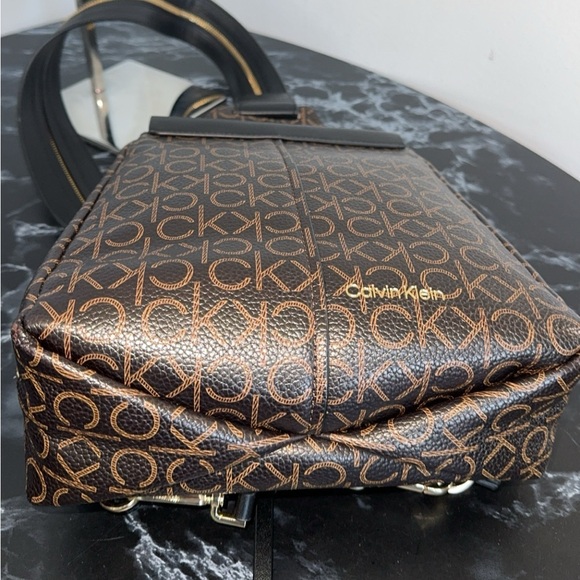 Calvin Klein Bag Millie Logo Sling CK Backpack PU Leather AUTHENTIC - Picture 7 of 16